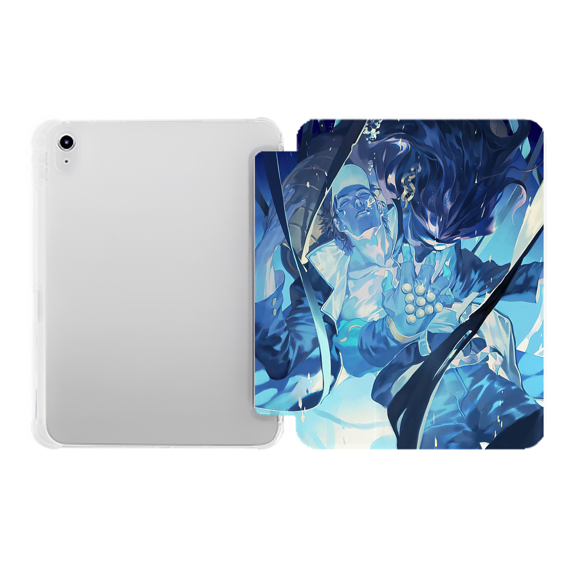 （画像用） ジョジョの奇妙な冒険 JoJo's Bizarre Adventure IPad ケース ペン収納付き 三つ折りスタンド PUレザー×シリコン 対応機種9.5/10.5/10.9インチ